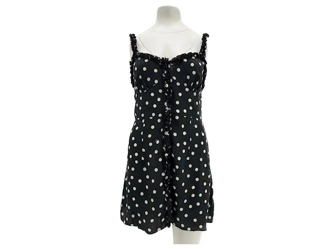 Autre Marque REALIZACIÓN Vestidos T.International S Seda Negro 