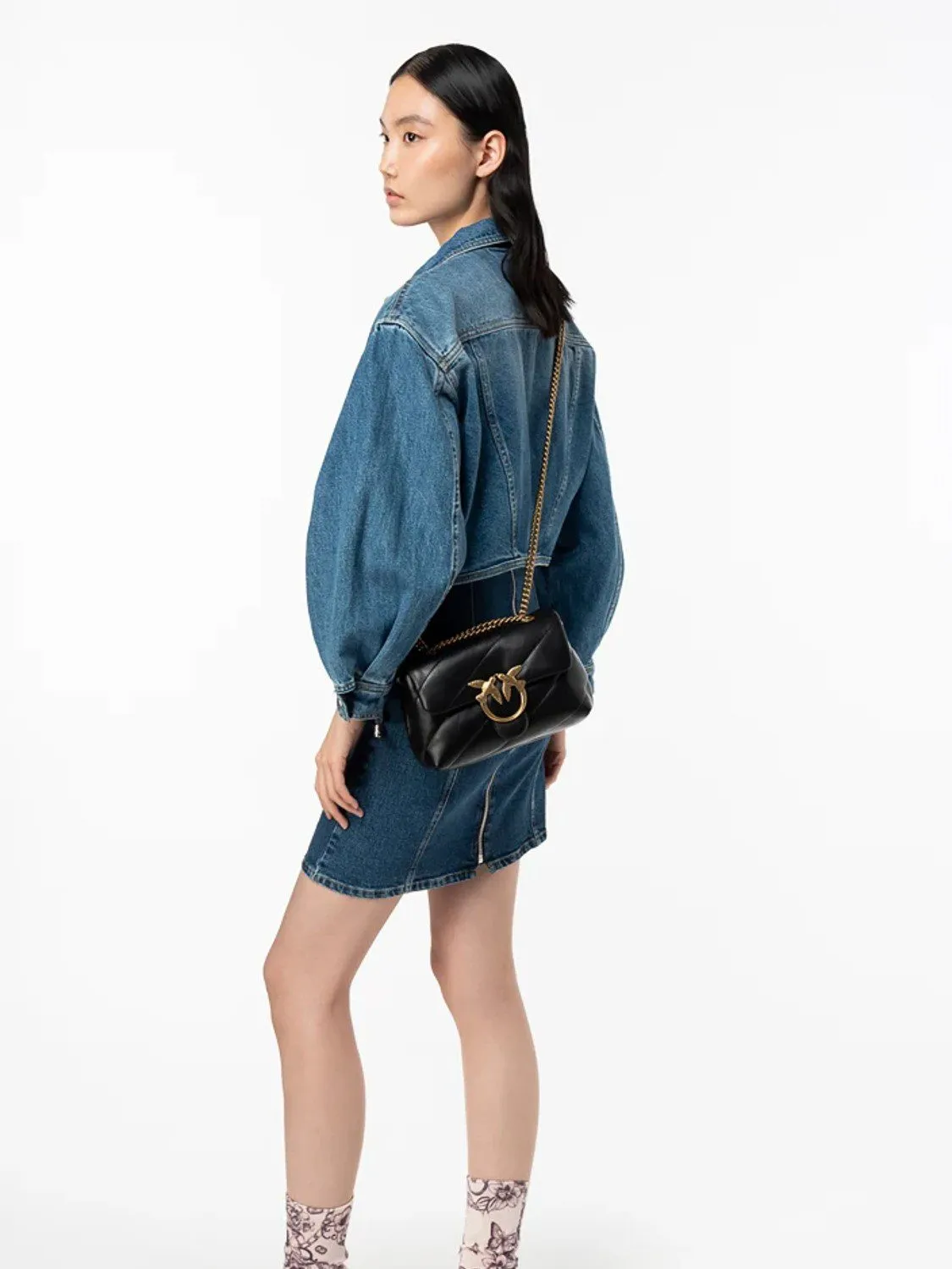 BANDOLERA MINI PUFF LOVE PINKO