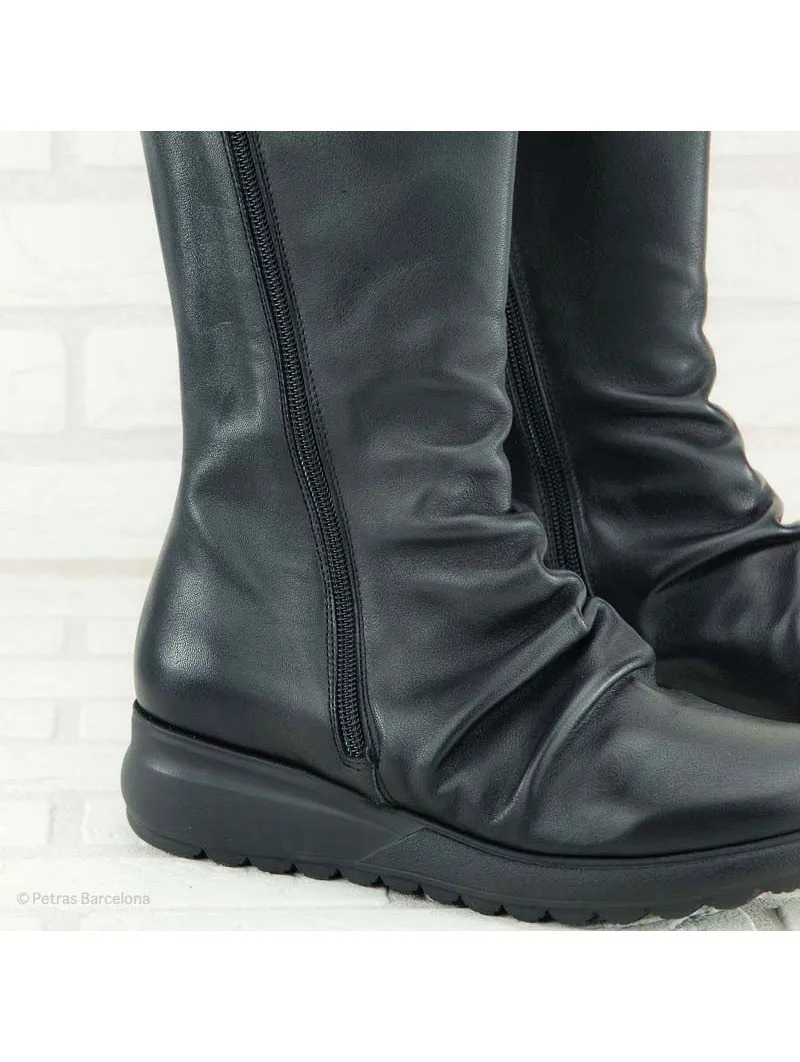 Bota caña alta Sergiotti doble cremallera 3361Negro