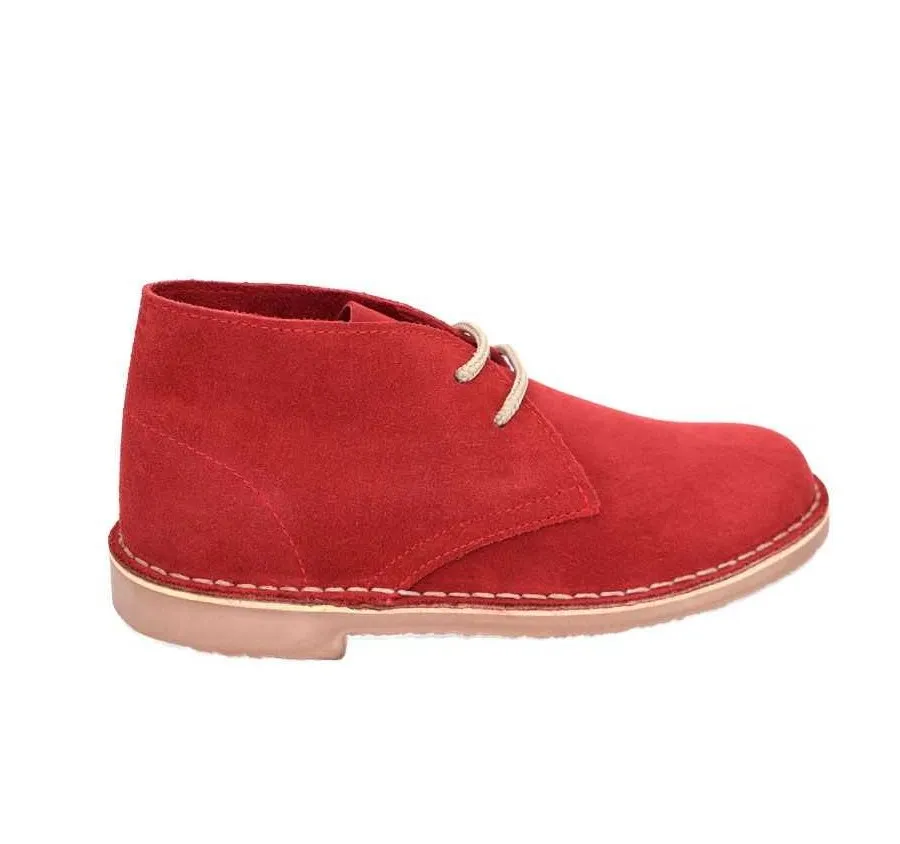 BOTA MUJER SAFARI  CORDÓN CARAPIJO TOPYTES PISAMIERDAS SERRAJE ROJO