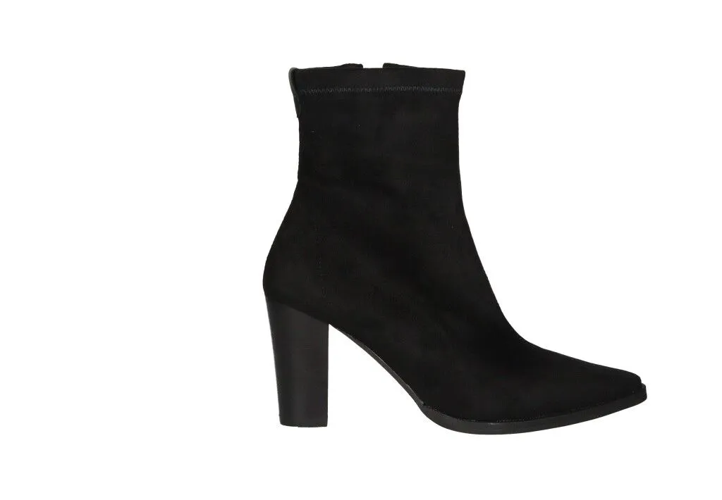 Botin Ante-licra Negro Tacon Alto