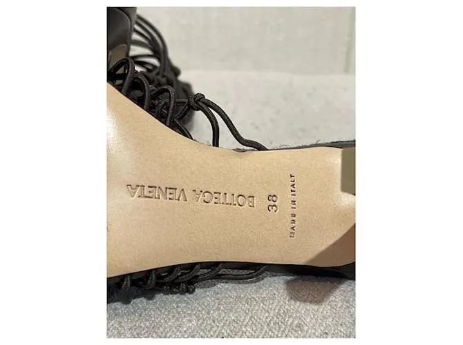 BOTTEGA VENETA Sandalias T.UE 38 Cuero Castaño 