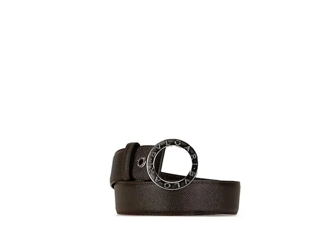 Bulgari Cinturón de cuero Bvlgari B.Zero1 Castaño Plata 