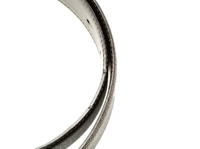 Bulgari Cinturón de cuero Bvlgari B.Zero1 Castaño Plata 