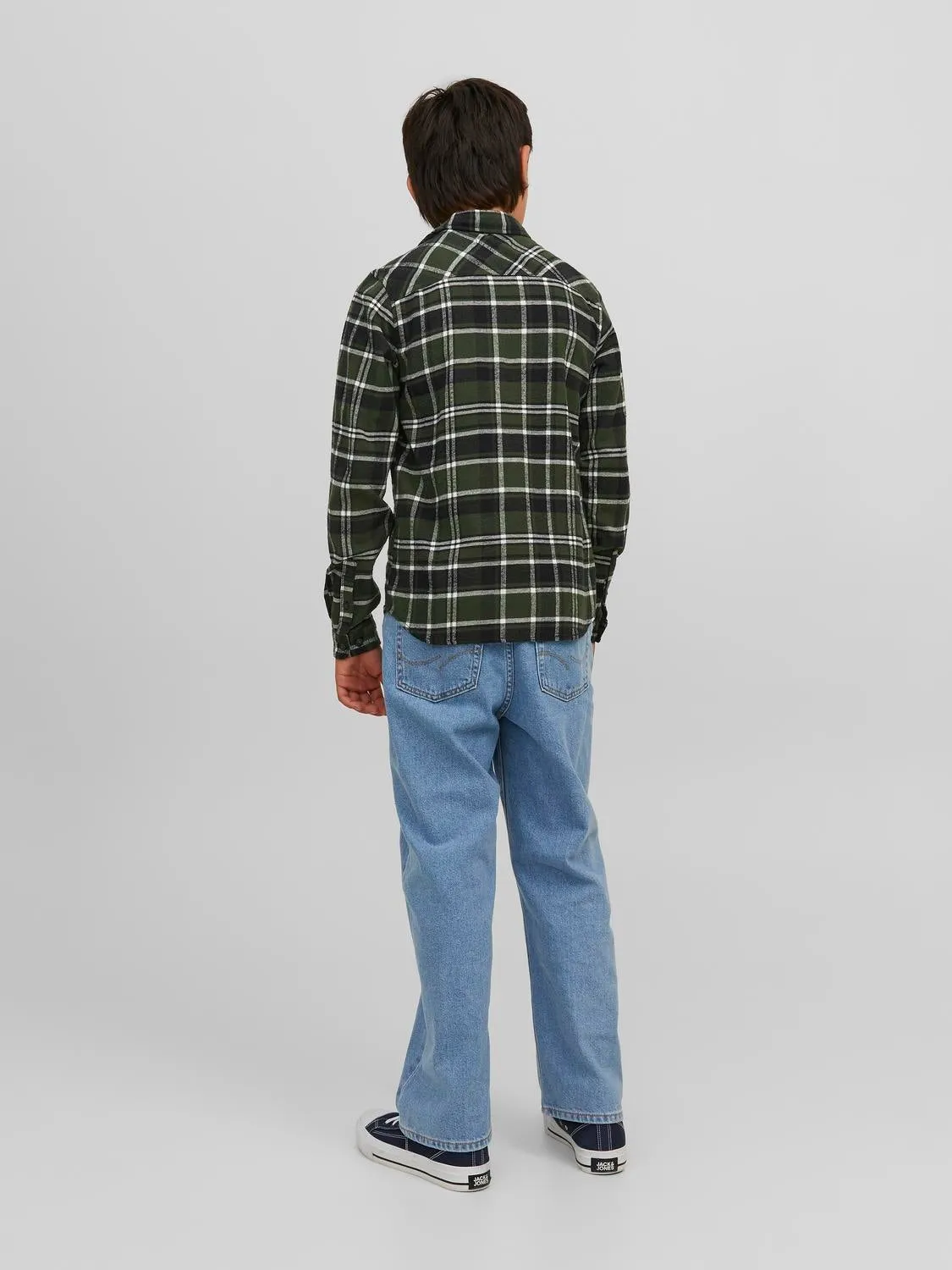 Camisa a cuadros Junior | Verde oscuro | Jack & Jones®