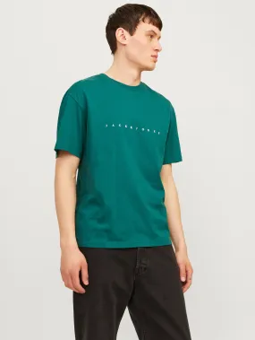 Camiseta Logotipo Cuello redondo | Verde oscuro | Jack & Jones®