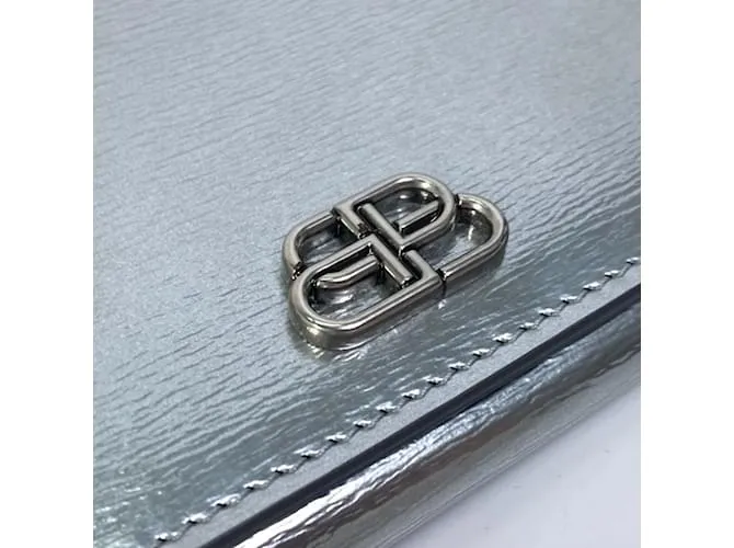 Cartera larga plateada Balenciaga Plata 