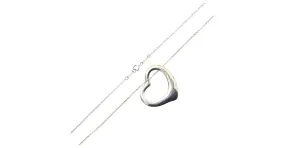 Collar de corazón abierto de Tiffany & Co. Plata 