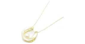 Collar de perlas Mikimoto en oro amarillo Blanco 