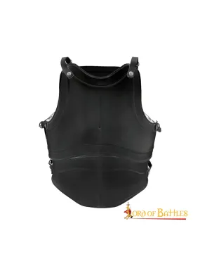 Coraza clásica Fantasía cuatro placas, acero negro