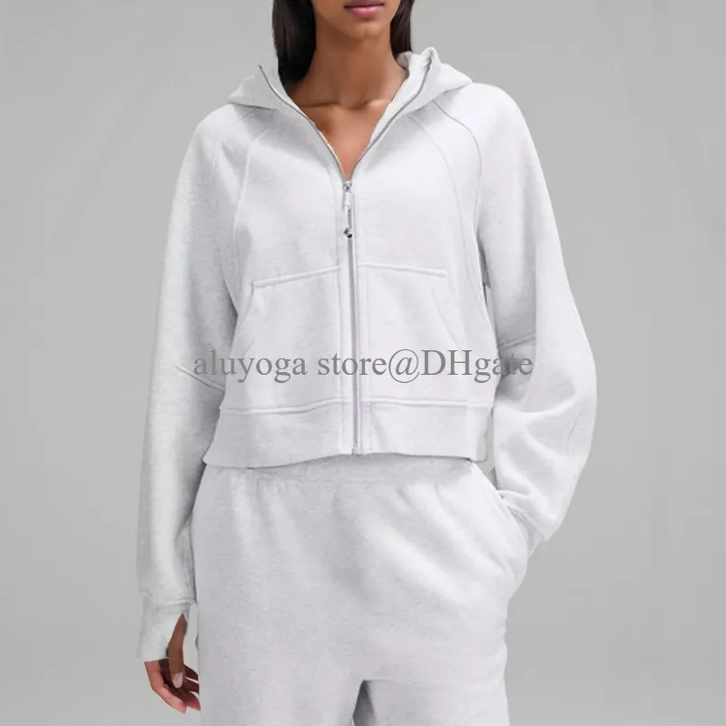 Diseñador capucha con capucha chaqueta de pista de yoga de gran tamaño sudadera con capucha de zip de zip de gran tamaño