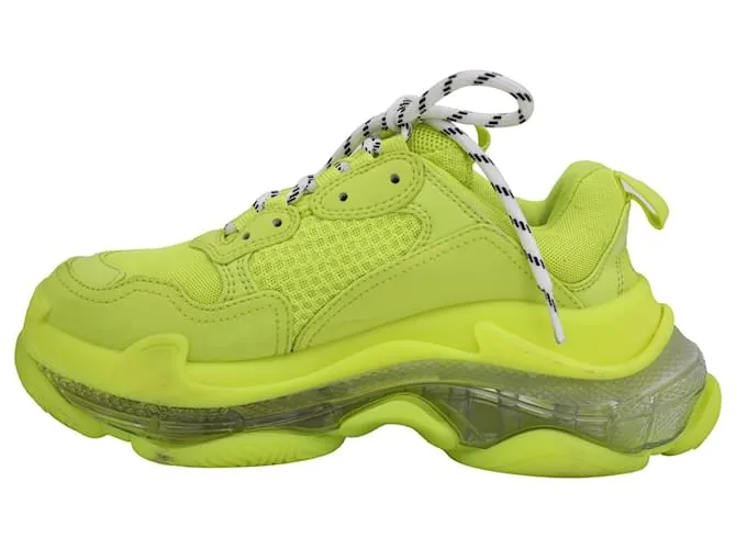 Everyday Zapatillas Balenciaga Triple S con suela transparente en poliéster amarillo 