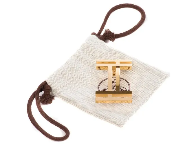 Hebilla de cinturón de hermès h2 acero dorado brillante, ¡Nueva condición! 