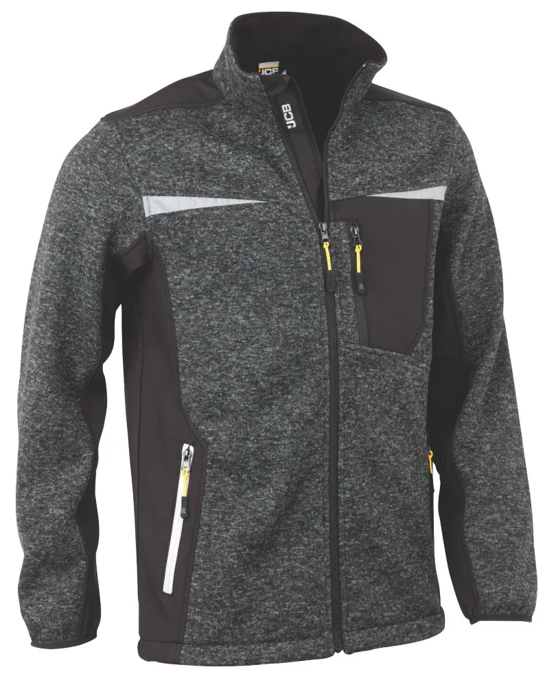 JCB D+IF, jersey con cremallera de recorrido completo, gris Marl, talla XXL (pecho 52