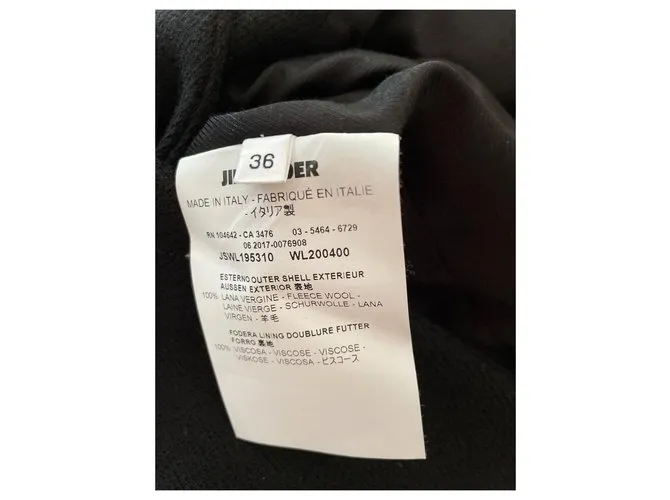 Jil Sander Chaqueta Negro 