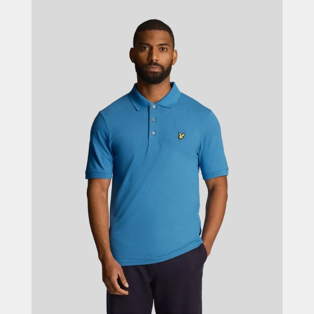 Lyle & Scott Plain Polo Shirt Spring Blue