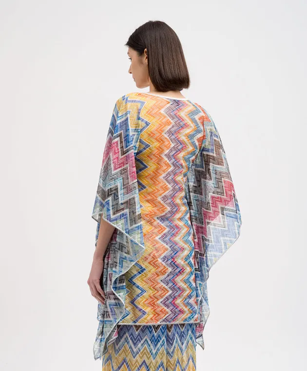 Missoni Poncho in a geometric pattern with lurex