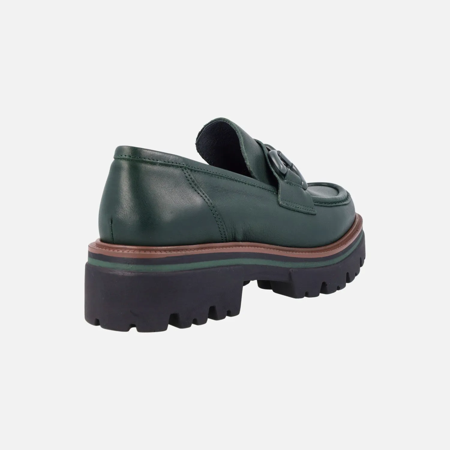 Mocasín con bordón y adorno metálico Lince
