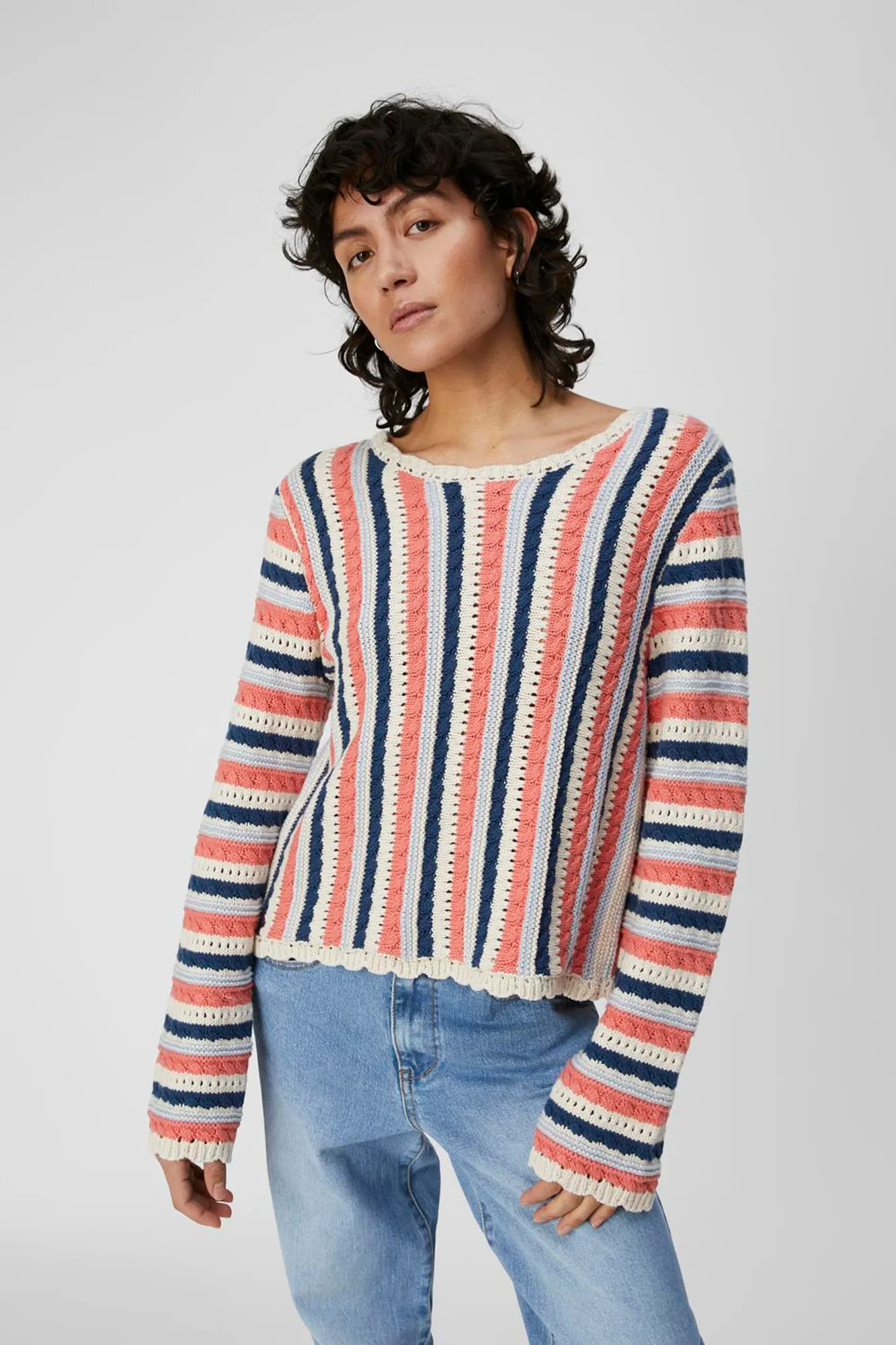 Object Jersey de hilo con rayas y abertura