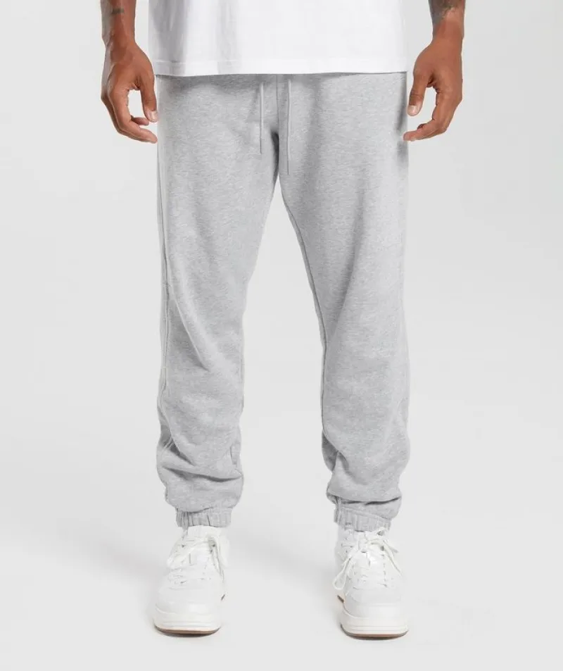 Pantalones Gymshark Rest Day Essentials Joggers Grises Claro | 328165-KIZ