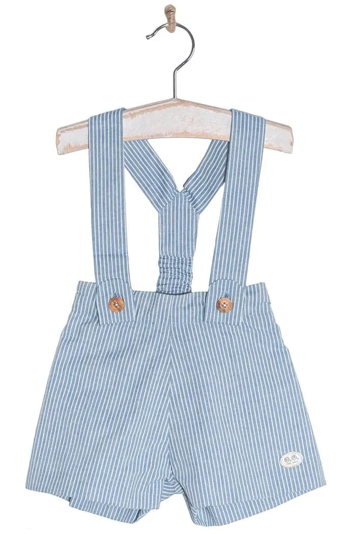 Pantalón corto en peto para bebé colección josé varón