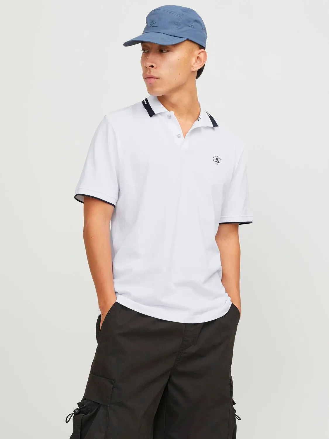 Paquete de 2 Camiseta Estampado Polo | Blanco | Jack & Jones®
