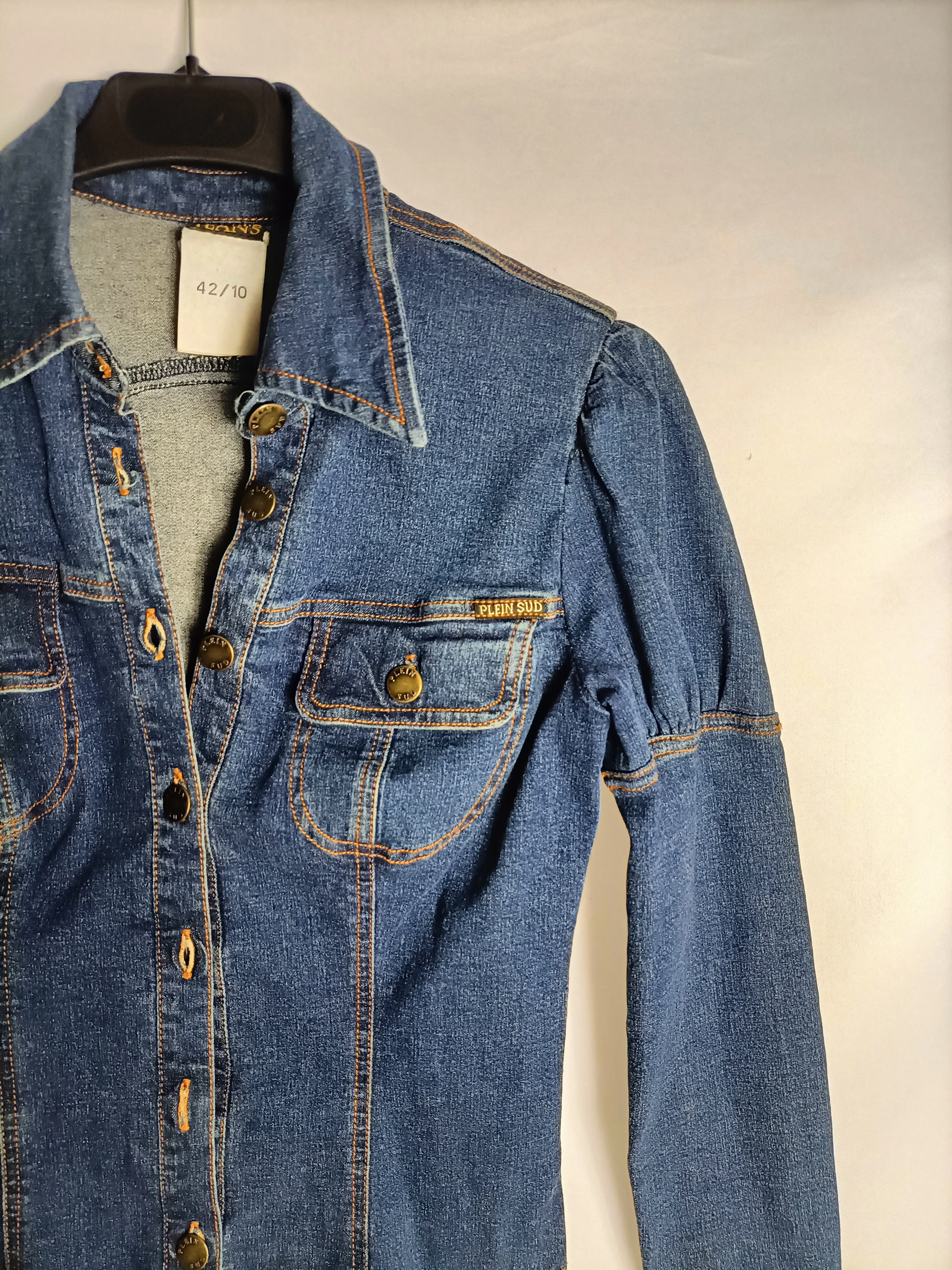 PLEIN SUD. Camisa vaquera vintage T.42(xs)
