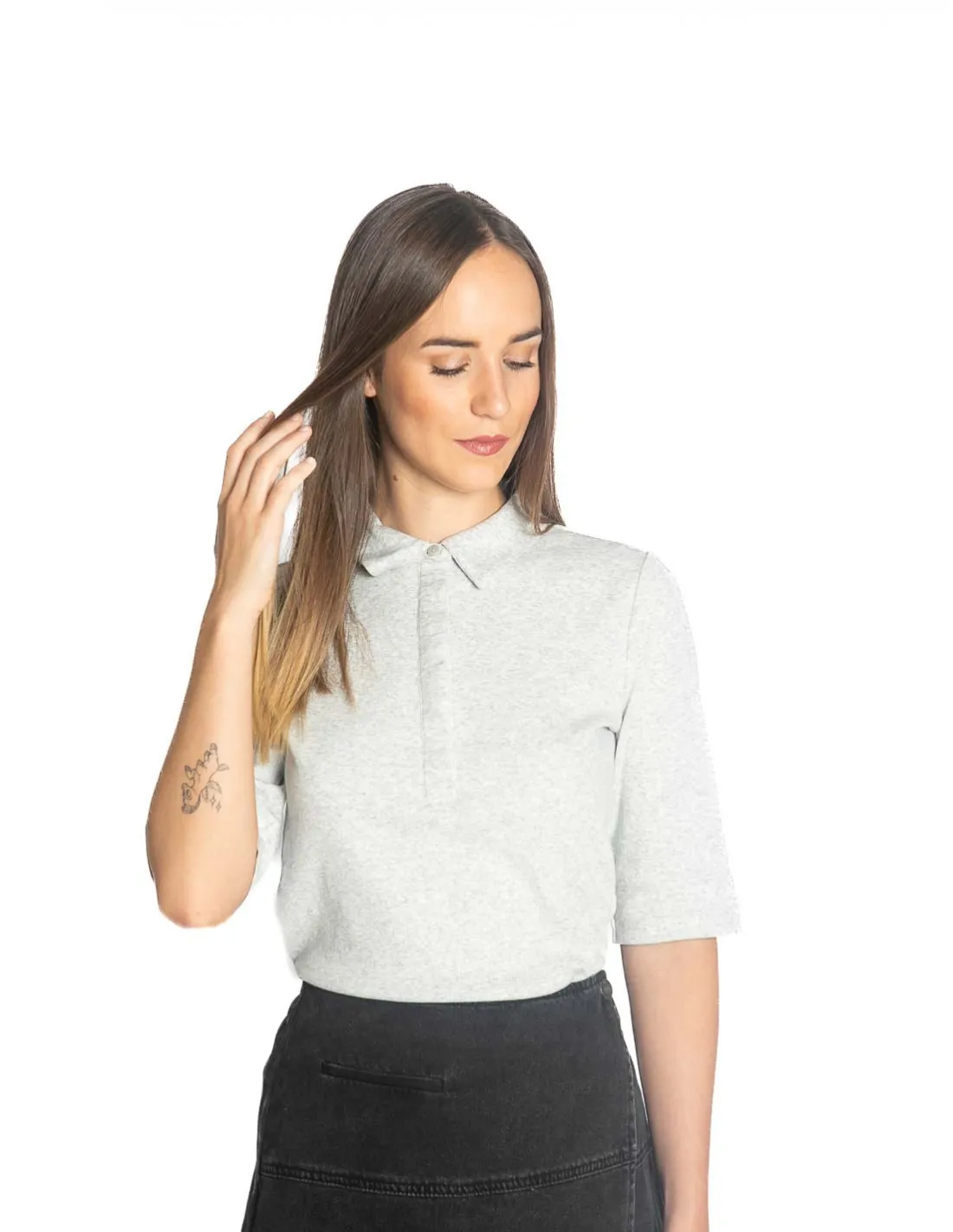 POLO ALGODON GRIS CLARO YAYA