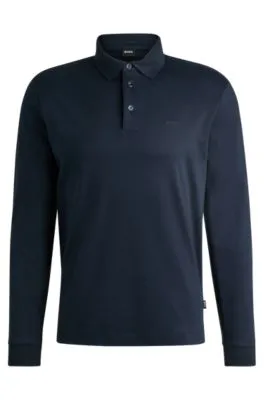 Polo de algodón interlock con logo bordado