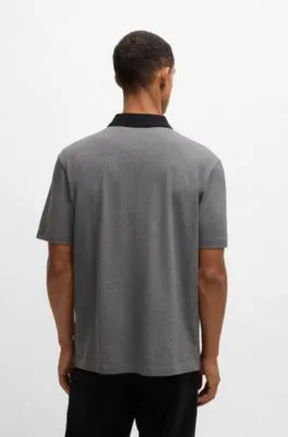 Polo de algodón mercerizado con logo caligrafiado