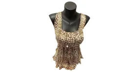 Roberto Cavalli Camiseta de Tirantes de Animal Prit Castaño 