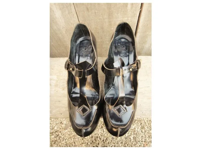 Sandalias salome chloé Negro 