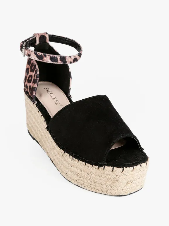 Saralòpez Sandalias de cuña para mujer