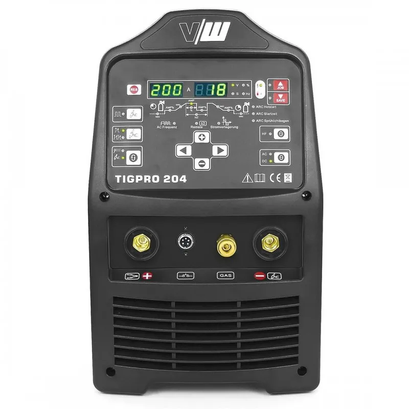 SOLDADOR DIGITAL TIG 204 PRO VECTOR WELDING AC/DC 200A PULSE TIG INVERTER ALU MMA