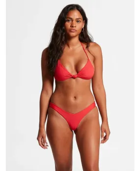 Top de Bikini Triangular Volcom Simply Seamless Rojo 