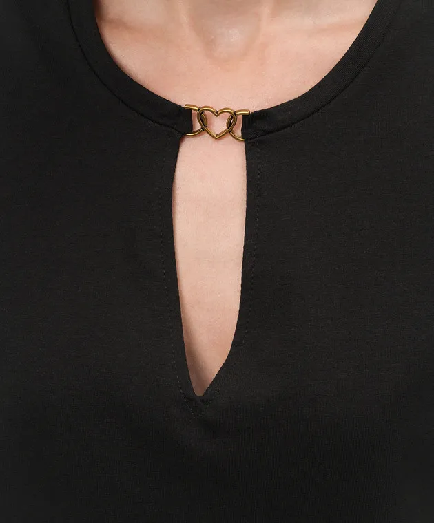 Twinset Black t-shirt with a cutout