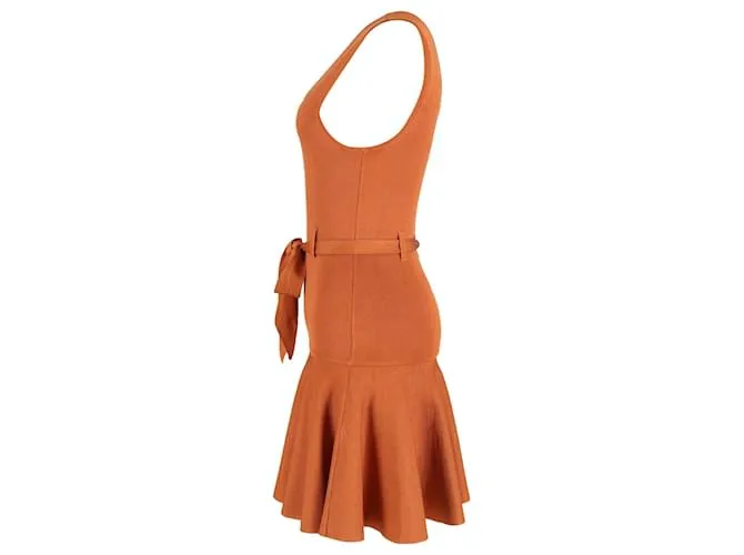 Vestido Mini Ponte Cinturón Zimmermann en Viscosa Camel Amarillo Camello 