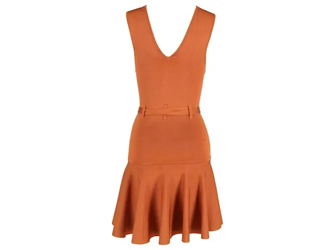 Vestido Mini Ponte Cinturón Zimmermann en Viscosa Camel Amarillo Camello 
