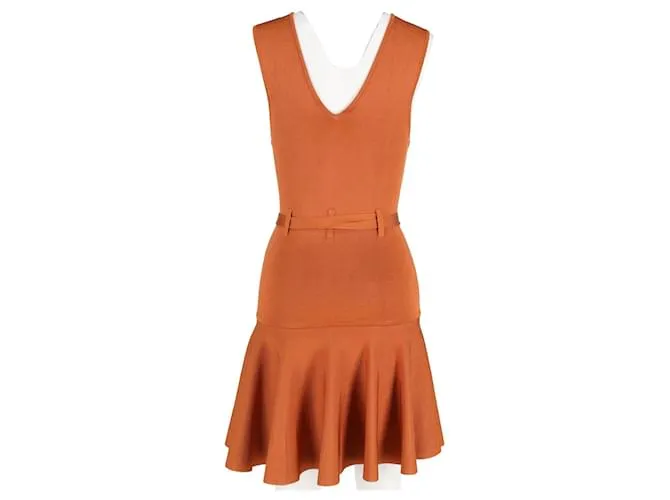 Vestido Mini Ponte Cinturón Zimmermann en Viscosa Camel Amarillo Camello 
