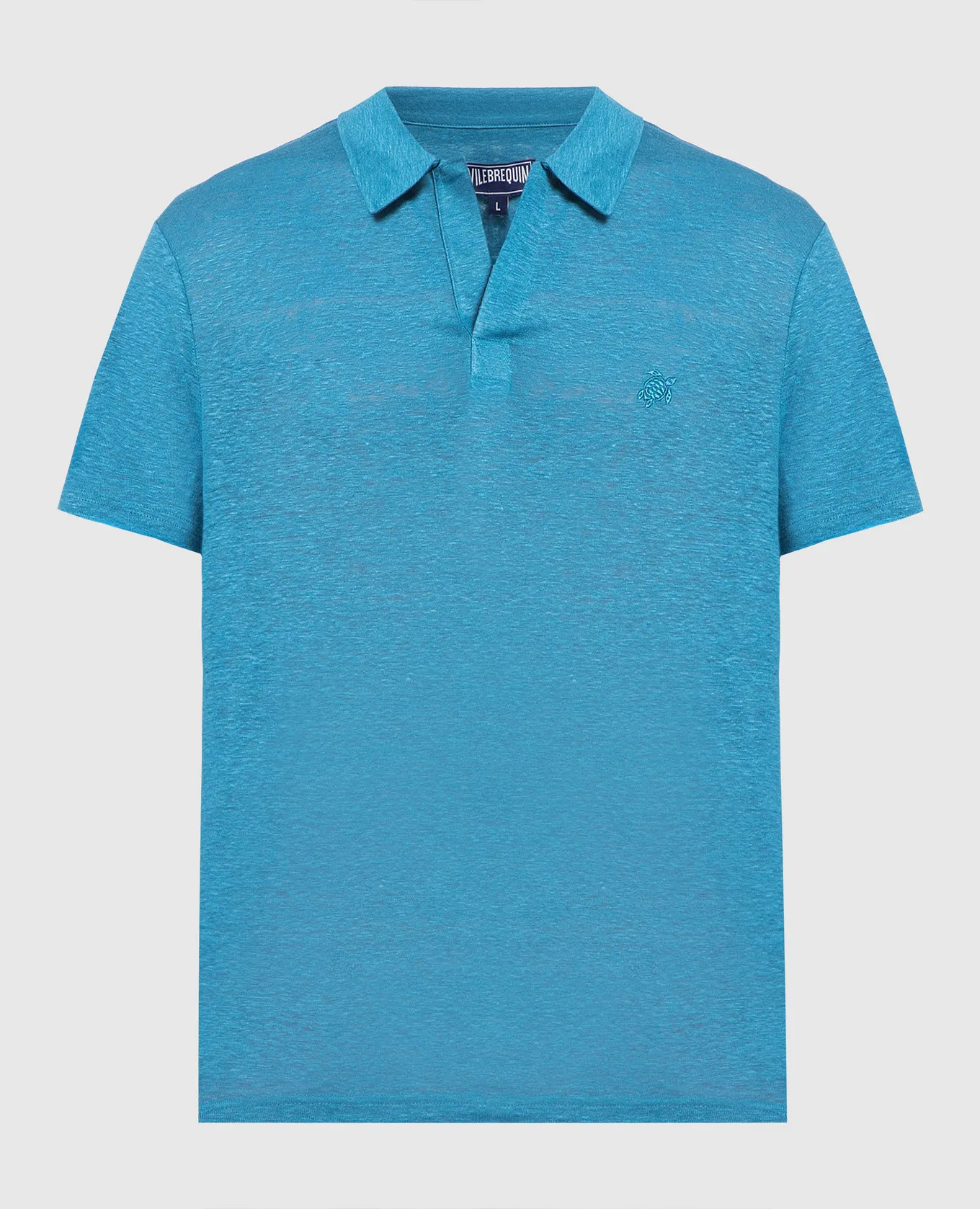 Vilebrequin Blue pyramid linen polo shirt