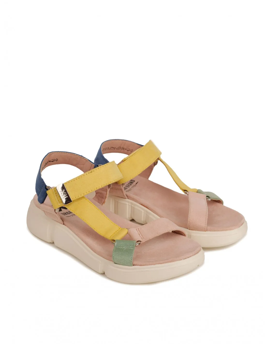 XTI Sandalias Deportivas Tiras Velcro Pastel