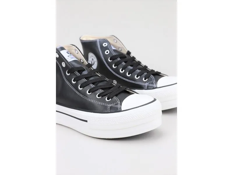ZAPATILLA ALTA TRIBU EFECTO PIEL CON PLATAFORMA 1061107 VICTORIA EN COLOR BLANCO O NEGRO